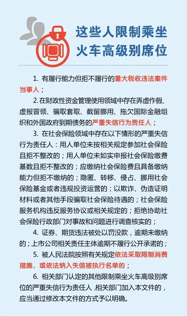 5月1日起，做这些事的人将限制乘坐火车